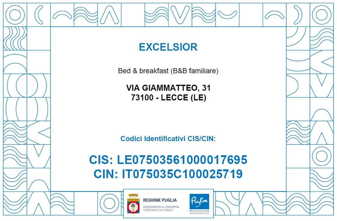B&B Excelsior Lecce Esterno foto